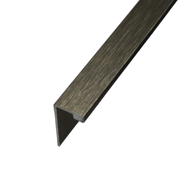 L Shape Trim Aluminium 3m - Brushed Titanium