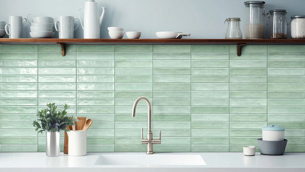 OTWAY SUBWAY TILES - LIGHT GREEN 60X240mm Matt
