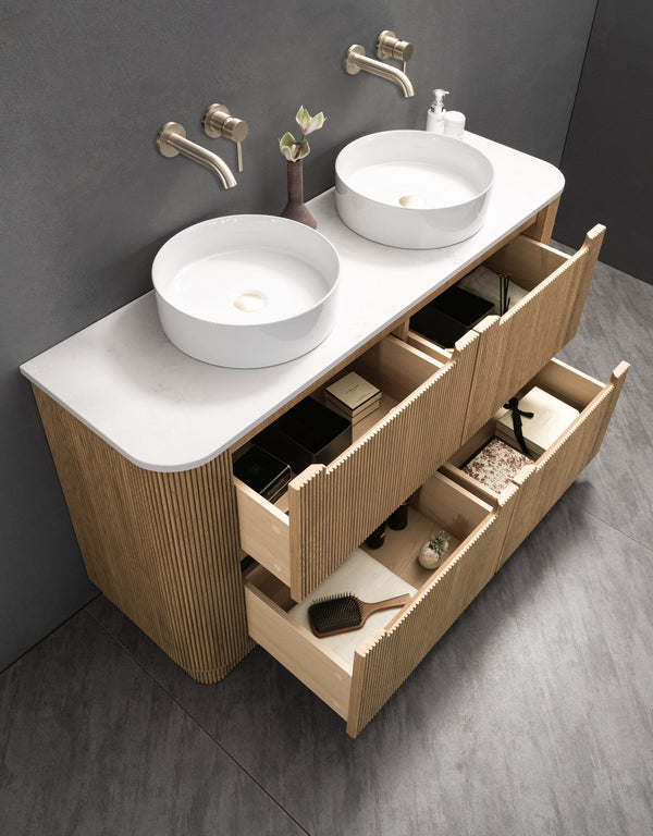Noveen Vanities Oakmere 1500mm Solid Oak Freestanding Vanity