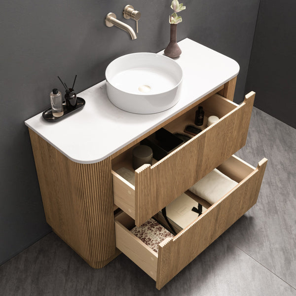 Noveen Vanities Oakmere 1200mm Solid Oak Freestanding Vanity