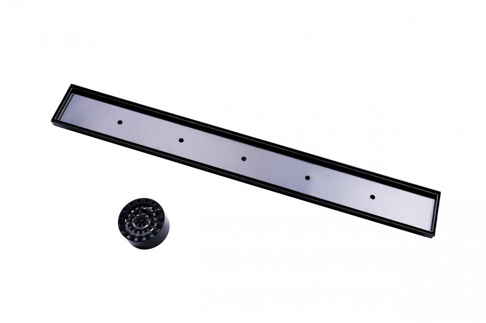 TIFD-B BLACK LINEAR TILE INSERT SHOWER GRATE  600/800/900/1000/1200MM