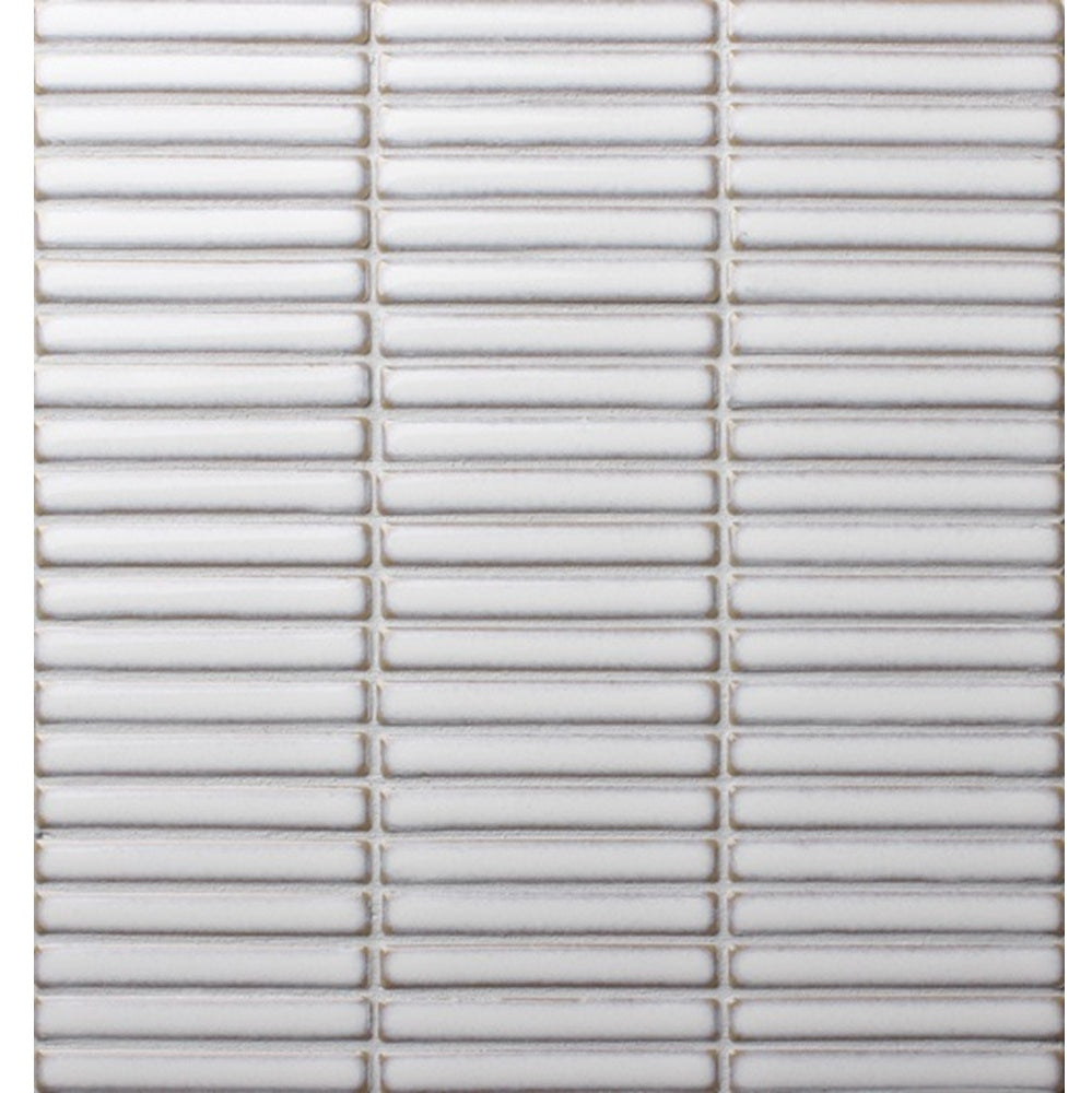 DSS0201 JAPANESE TRACES LINEN WHITE MOSAIC 12X92X8MM ON 284X298MM