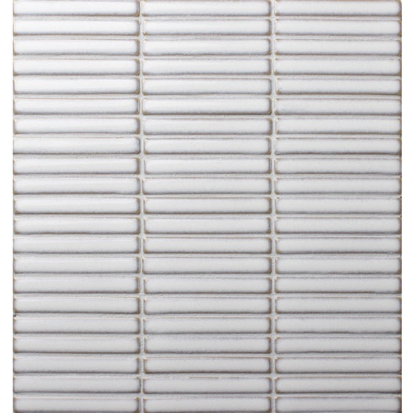 DSS0201 JAPANESE TRACES LINEN WHITE MOSAIC 12X92X8MM ON 284X298MM