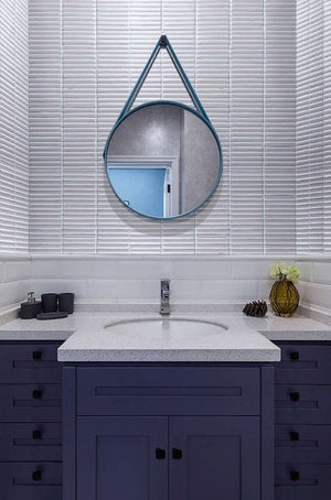 DSS Tile Japanese Traces Dove Grey Mosaic 12x92x8mm On 284x298mm