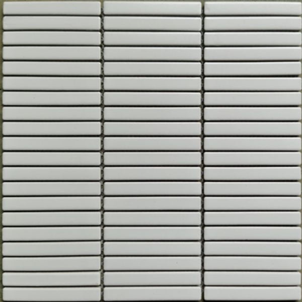 DSS0210 JAPANESE TRACES PLAIN WHITE MATT MOSAIC 12.8X95 ON 292.5X296