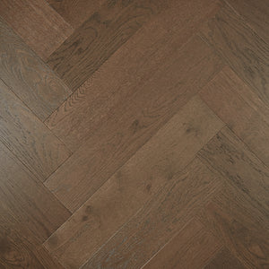De Marque European Oak Engineered Herringbone 600x120x21/6mm - Dark Brown