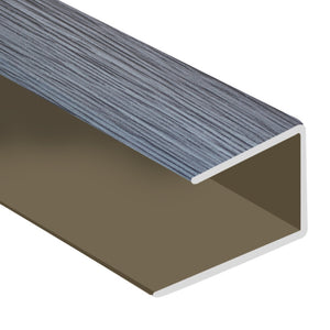 Timber Flooring Metal Senior End Trim - DARK GREY