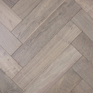 De Marque European Oak Engineered Herringbone 600x120x15/4mm - Storm