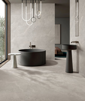 612CRWSVD 612CR03D CROWN TRAVERTINE SILVER STRUCTURED DECOR P3 600X1200