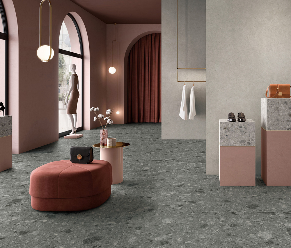 HF Terrazzo Grey Matt FINISH 600X600MM