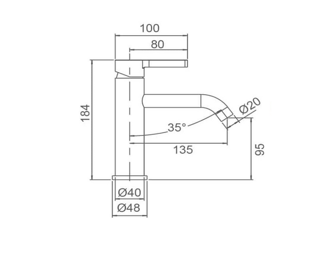 WT 6501CC KENZO Basin Mixer in Champagne Copper