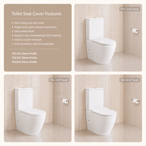 Noveen Toilets T2141A — DUBLIN Rimless Toilet Suite