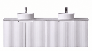Avia Vanities WH56-1500WM Duplex Collection (Wall Hung) 1500mm - Matt White Single Bowl