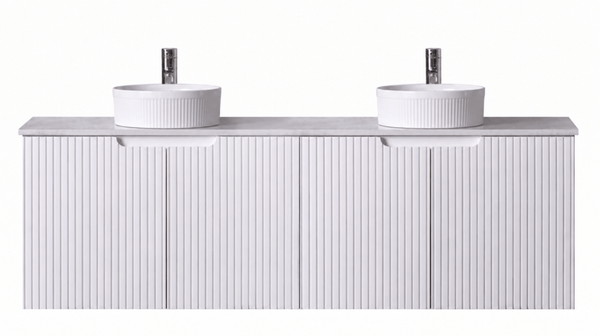 Avia Vanities WH56-1500WM Duplex Collection (Wall Hung) 1500mm - Matt White Single Bowl