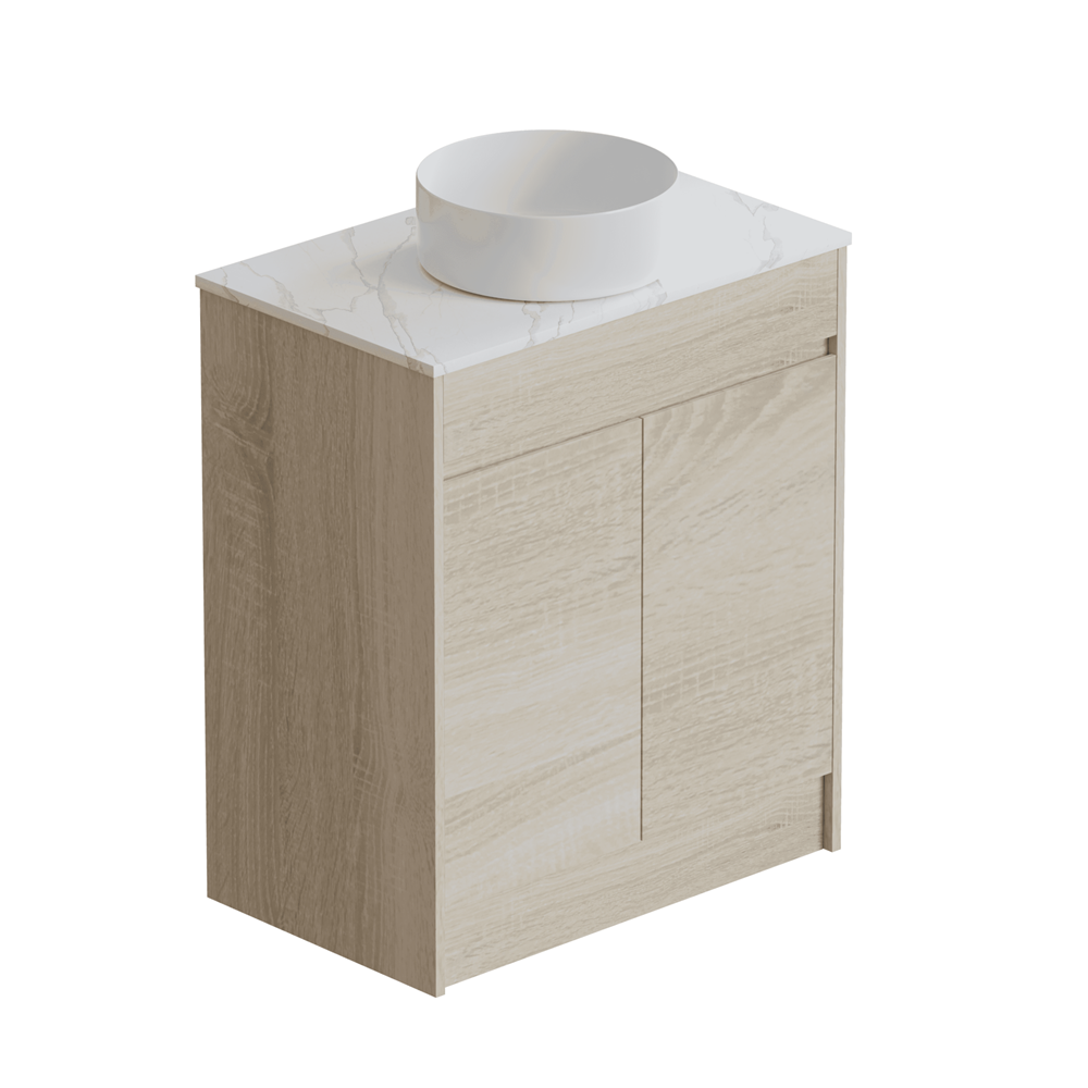 ERICA 600mm Natural Oak Floor Standing Vanity E-FS600