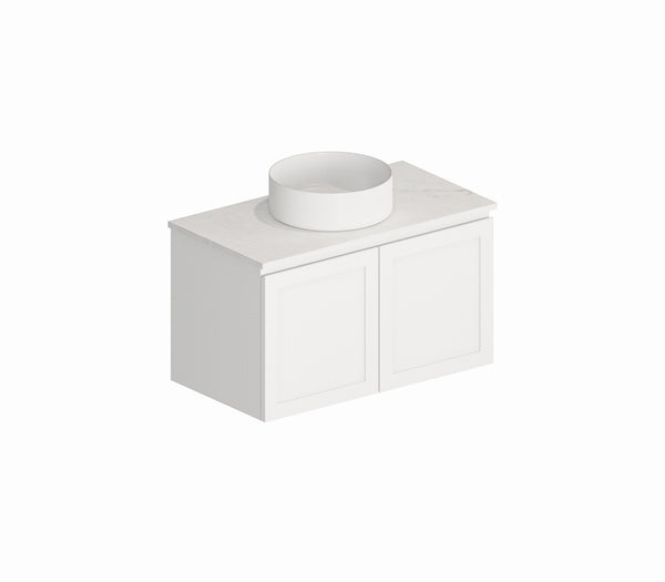 ELWOOD 750mm Matte White Wall Hung Vanity EL-WH750-MW