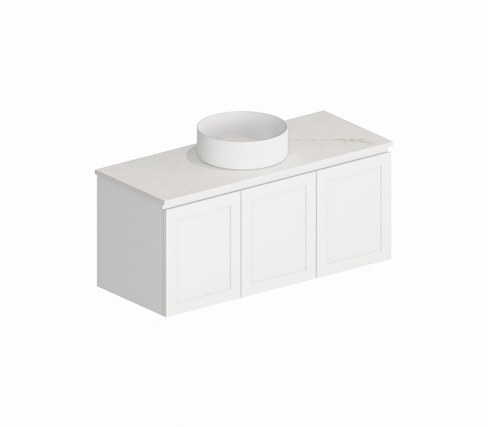 ELWOOD 1200mm Matte White Wall Hung Vanity EL-WH1200-MW