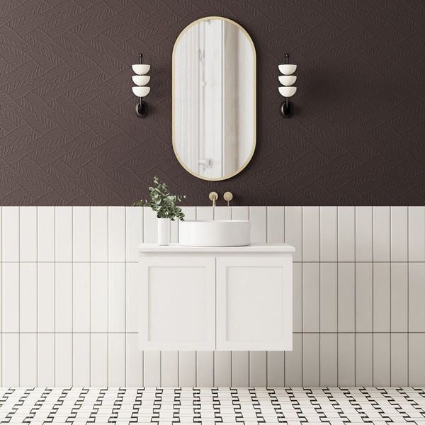 ELWOOD 750mm Matte White Wall Hung Vanity EL-WH750-MW