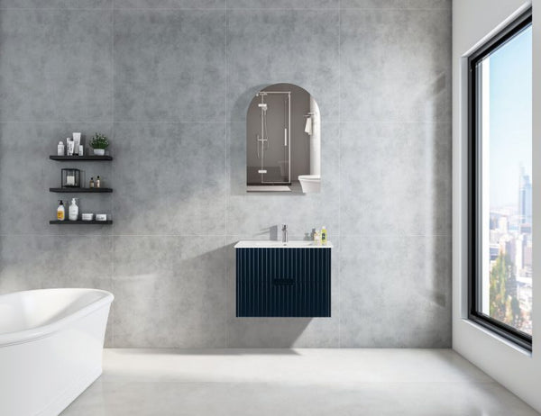 WH86-600WBM Elena Collection Vanity 600mm - Matt Black Single Bowl