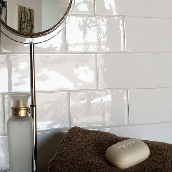DSS Tile EQU0001 COTTAGE SUBWAY WHITE GLOSS 75X150MM Made in Spain
