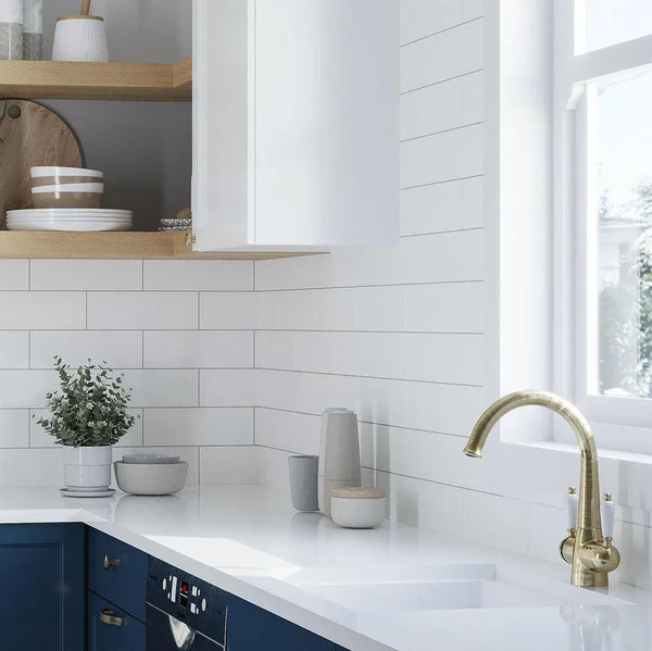 DSS Tile EQU0007 COTTAGE SUBWAY WHITE GLOSS 75X300MM Made In Spain