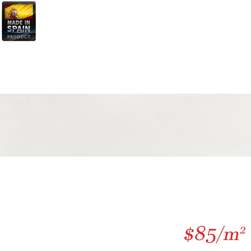 EQU0009 COTTAGE SUBWAY WHITE MATT 75X300MM Made In Spain