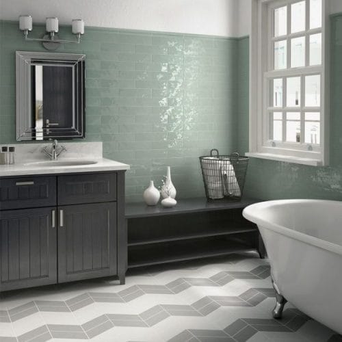 DSS Tile EQU0012 COTTAGE SUBWAY JADE GLOSS 75X300MM Made In Spain