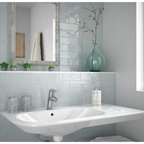 EQU0013 COTTAGE SUBWAY ASH BLUE GLOSS 75X300MM Made In Spain