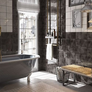 DSS Tile EQU0014 SPLENDOURS SUBWAY BLACK GLOSS 75X300mm Made In Spain