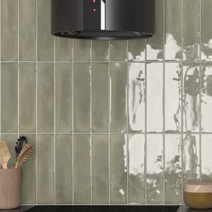 DSS Tile EQU0018 SPLENDOURS SUBWAY GREEN GLOSS 75X300mm Made In Spain