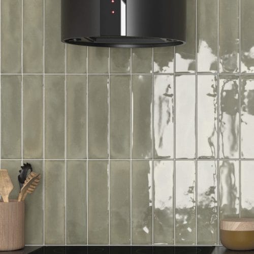 DSS Tile EQU0018 SPLENDOURS SUBWAY GREEN GLOSS 75X300mm Made In Spain