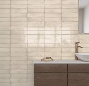 DSS Tile EQU0019 SPLENDOURS SUBWAY CREAM GLOSS 75X300mm Made In Spain