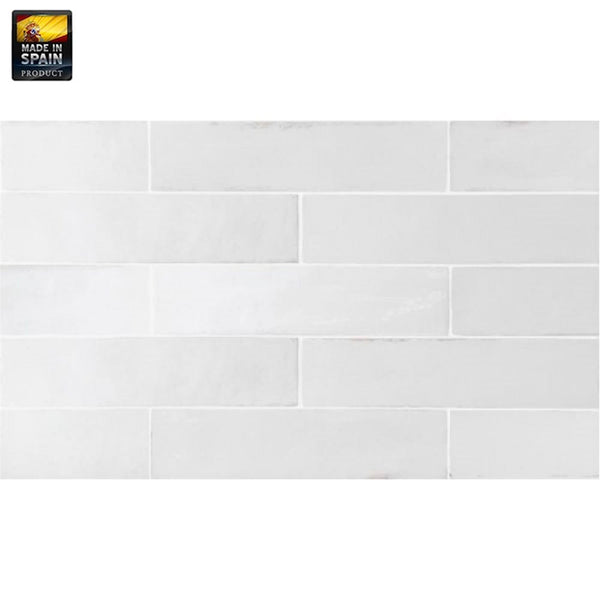 Victiles Tile EQU0038 TRIBECA GYPSUM WHITE GLOSS SUBWAY 60X246MM
