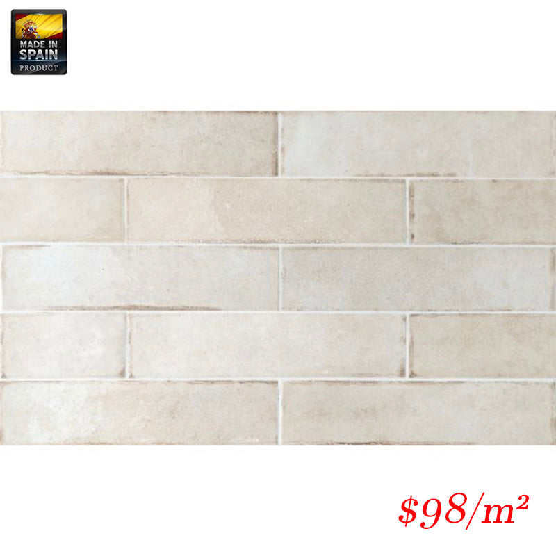 EQU0040 TRIBECA OATMEAL GLOSS SUBWAY 60X246MM