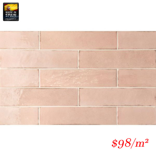 EQU0041 TRIBECA TEA ROSE GLOSS SUBWAY 60X246MM