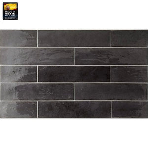 Victiles Tile EQU0047 TRIBECA BASALT GLOSS SUBWAY 60X246MM