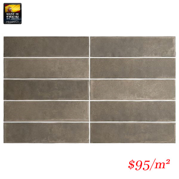 EQU0057 ARGILE CACAO MATT SUBWAY 60X246MM Made In Spain