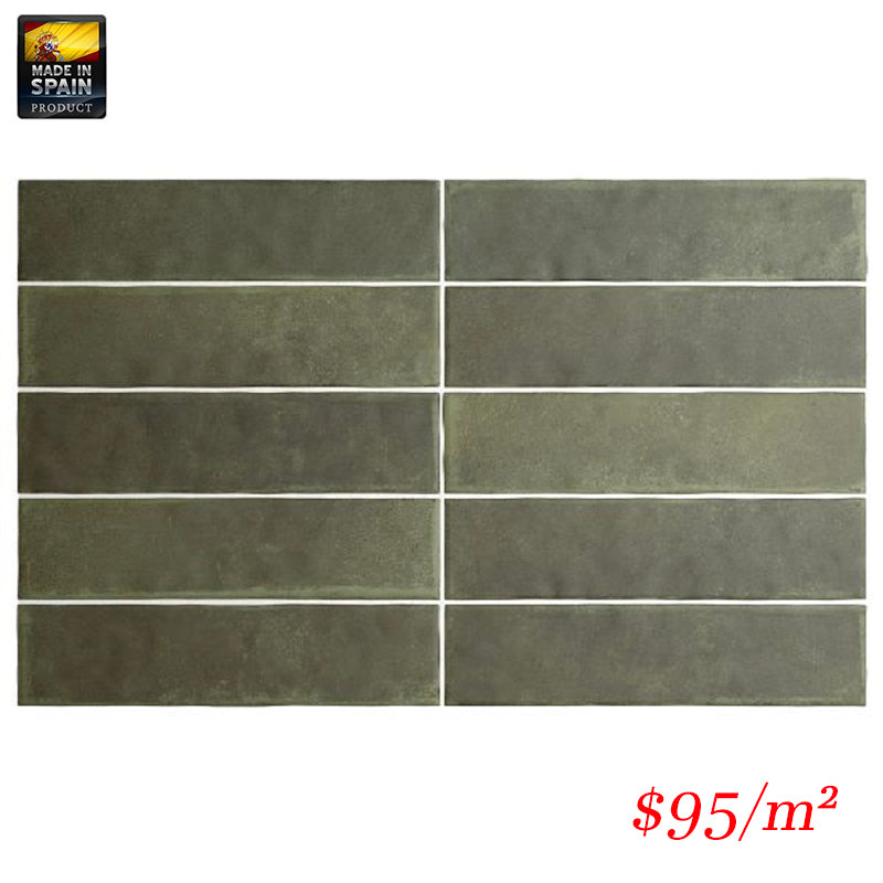 EQU0059 ARGILE KHAKI MATT SUBWAY 60X246MM Made In Spain