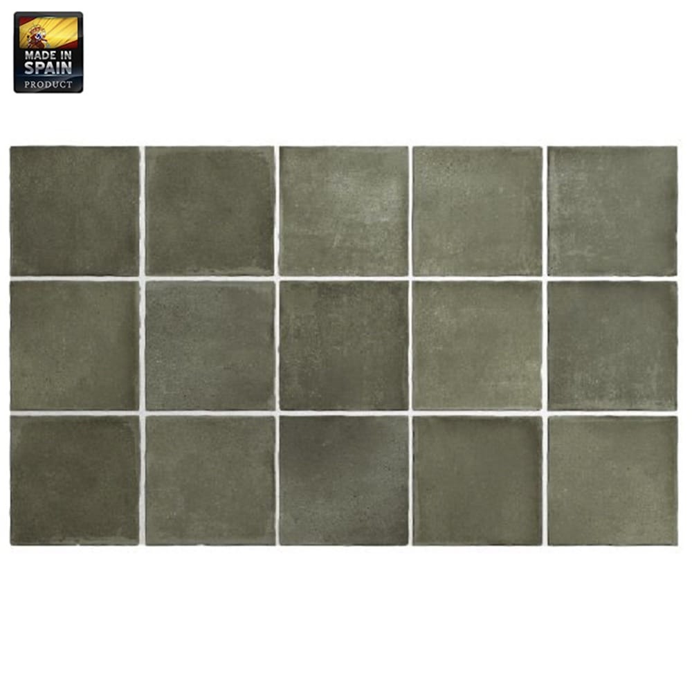 Victiles Tile EQU0068 ARGILE KHAKI MATT SUBWAY 100X100MM Made In Spain