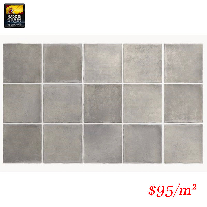 EQU0071 ARGILE CONCRETE MATT SUBWAY 100X100MM Made In Spain