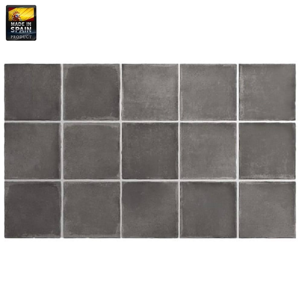 Victiles Tile EQU0072 ARGILE DARK MATT SUBWAY 100X100MM Made In Spain