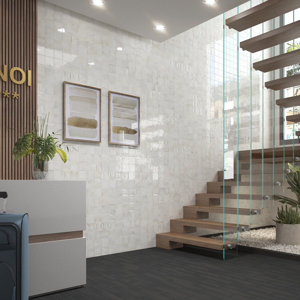 EQU0105 HANOI WHITE GLOSS 100X100MM 30010 Made in Spain