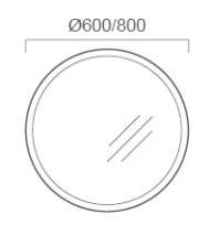 MIRO Eclipse600	Round Anti Fog LED Mirror 600mm