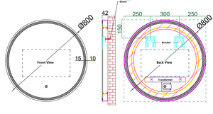 MIRO Eclipse800 Round Anti Fog LED Mirror 800mm