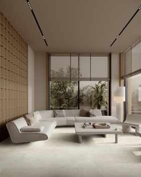 Entiva Lake Stone White Matt P4 Tile 600x1200mm Rectified