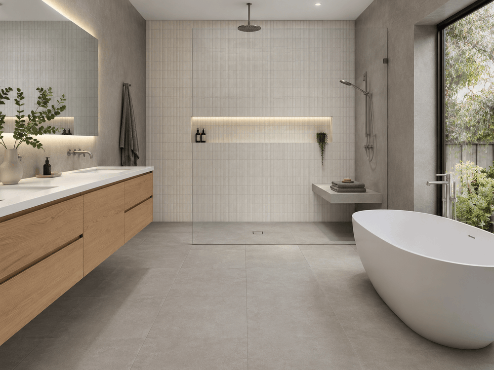 Entiva Nova Grey Matt Concrete Look Tile 600x600mm