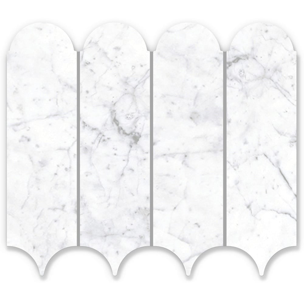 EV Tile Euromarmo Carrara Venatino Honed Feather Mosaic Tile 300x300mm
