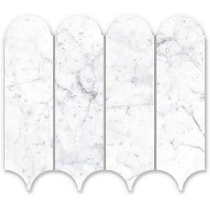 EV Tile Euromarmo Carrara Venatino Honed Feather Mosaic Tile 300x300mm