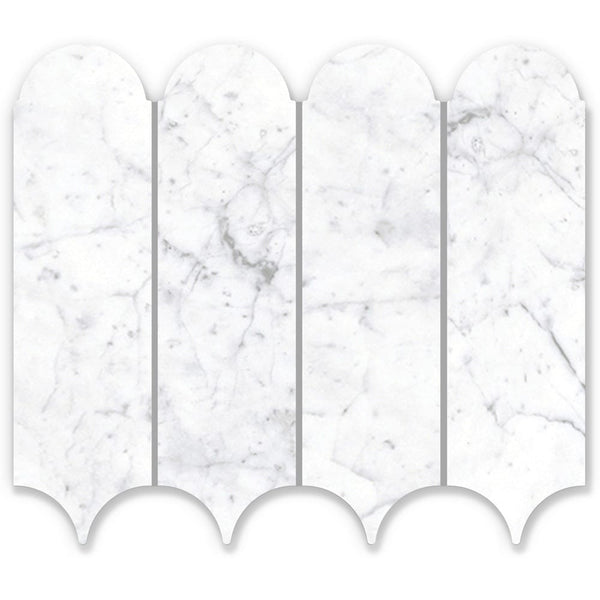 EV Tile Euromarmo Carrara Venatino Honed Feather Mosaic Tile 300x300mm