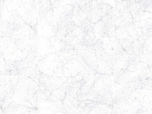 EV Tile Euromarmo Carrara Venatino Polished Glazed Stone Look Tile 600x600mm